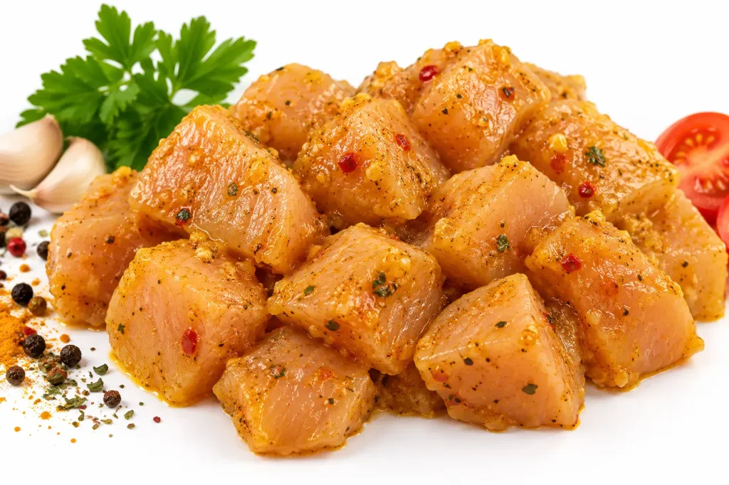 [11100012] FILET DE POULET CUBÉ - ORIENTAL - 2,5 Kg